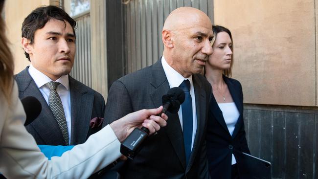 Moses Obeid outside court in Sydney on Thursday. Picture: Flavio Brancaleone