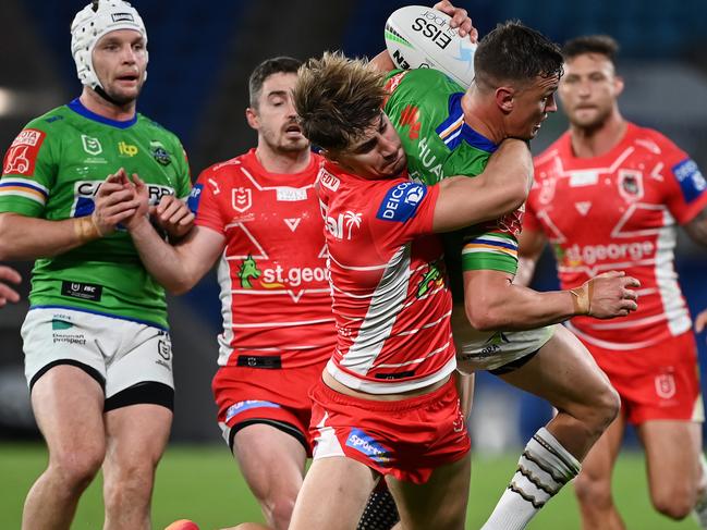 NRL 2021 RD21 Canberra Raiders v St. George Illawarra Dragons - Jack Wighton Zac Lomax