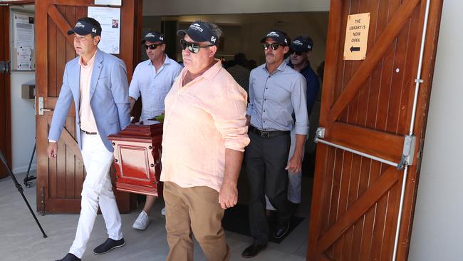 Funeral for Dean Leigh-Smith, Gold Coast marine industry icon, at Sacred Heart Church, Clear Island Waters. Picture: Glenn Hampson