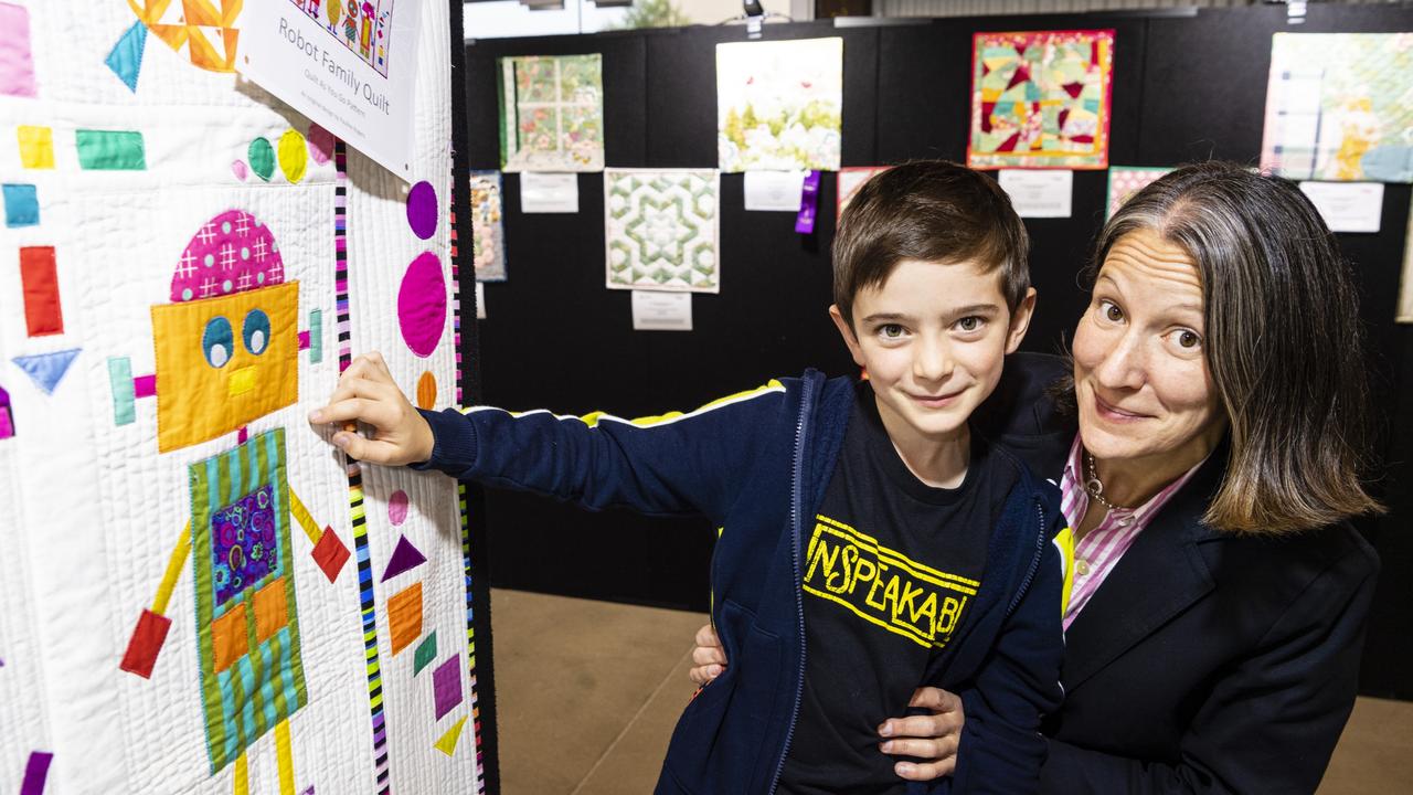 Craft Alive event manager Sally Taylor with son Alex Dowling at the Goods Shed, Saturday, May 21, 2022. Picture: Kevin Farmer