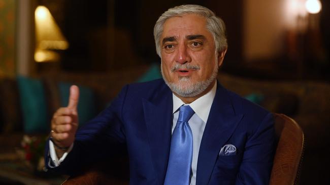 Abdullah Abdullah, the chairman of Afghanistan’s High Council for National Reconciliation, in Islamabad on Wednesday. Picture: AFP