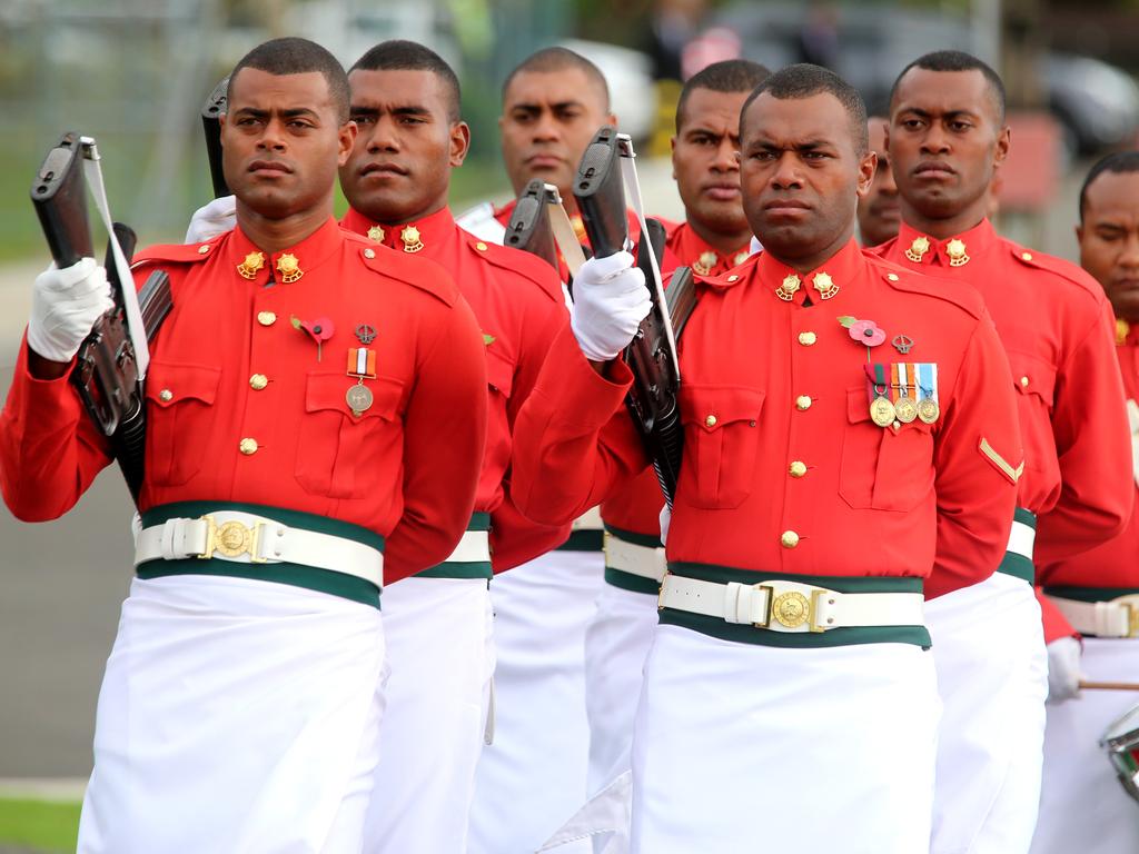 The Duke of Sussex Prince Harry visits the National War Memorial in Suva on day two of the tour of Fiji. Picture: Nathan Edwards.