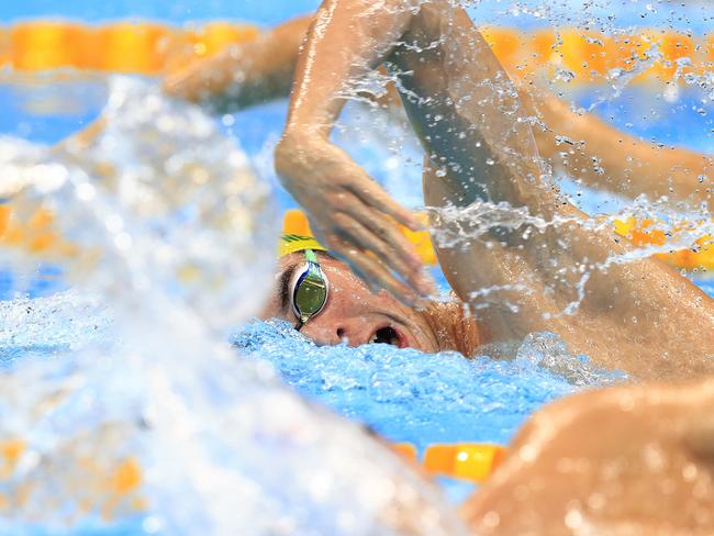 Thomas Neill during a 1500m men's freestyle heat at the Tokyo Aquatic Centre. Picture: Adadm Head