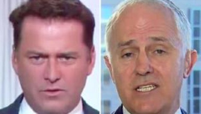 Turnbull’s tanty: Karl Stefanovic and the PM clash on morning television.