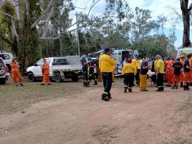 SOCIAL MEDIA IMAGE DISCUSS USE WITH YOUR EDITOR - Volunteers from the Rural Fire Service and State Emergency Service at the scene of a search for a missing Lismore man, last seen in Kyogle in August.