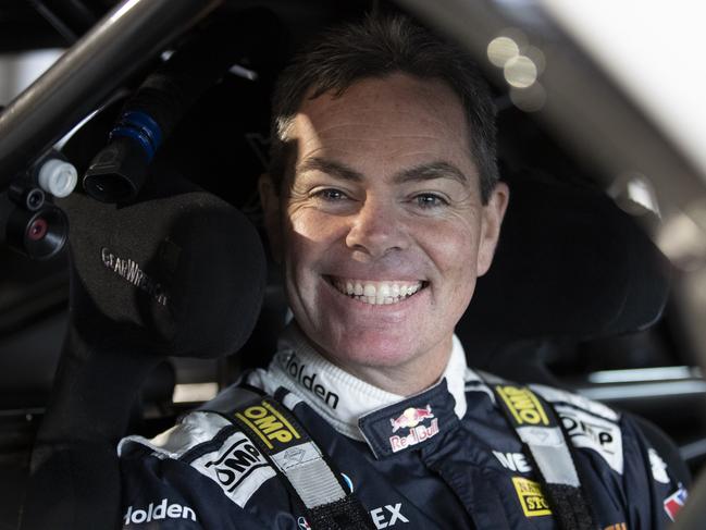 Craig Lowndes back in his happy place — behind the wheel of a V8 Supercar.