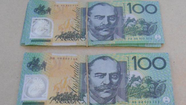 An example of fake $100 notes circulated around in Sydney in 2014.