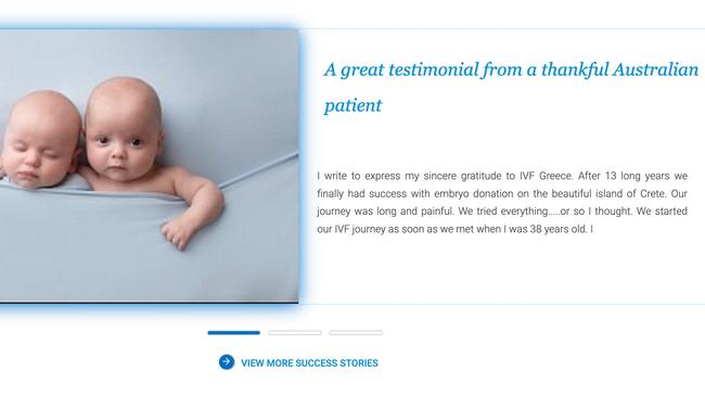 A testimony from an Australian patient. Picture: MIF