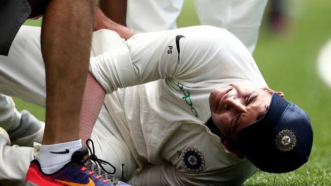 Prithvi Shaw will miss the first Test in Adelaide with an ankle injury. Picture: Getty