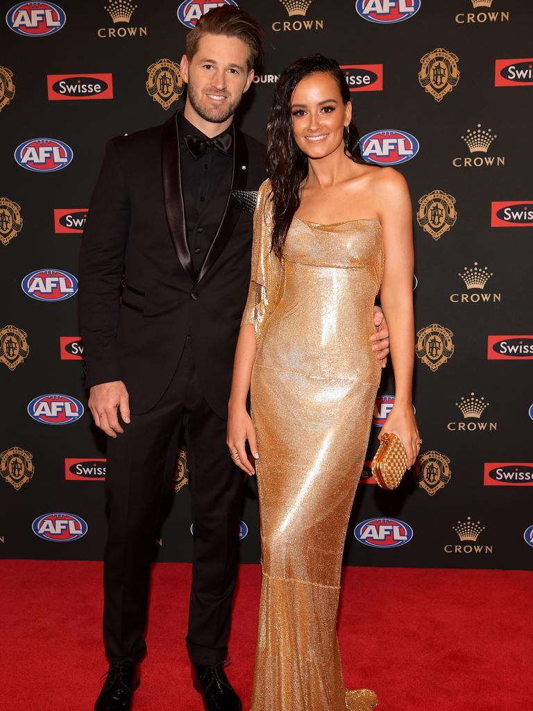 Callan Ward of the Giants and Ruby Keddie. Picture: Getty Images