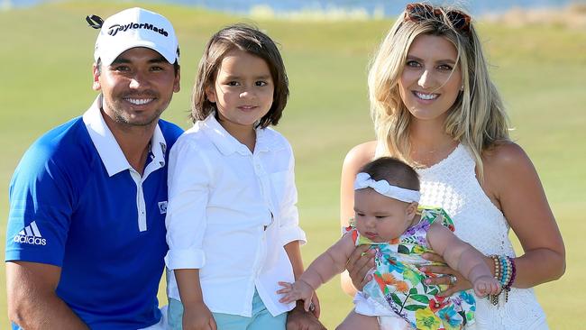 Ellie Day (R), pictured with husband Jason and children Dash and Lucy, has annnounced that she recently suffered a miscarriage. Picture: Getty Images