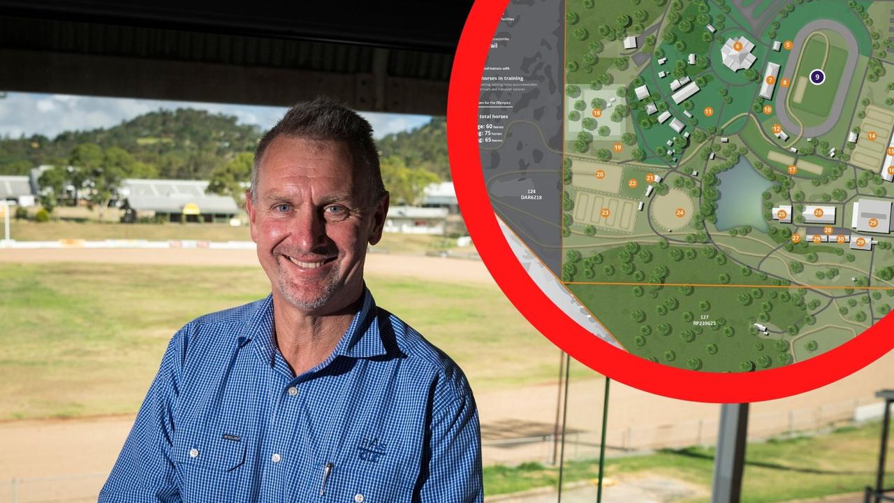 Royal Agricultural Society of Queensland CEO Damon Phillips. INSET: How new showgrounds could look.