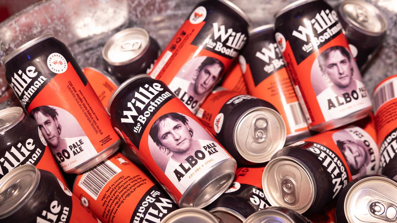 The Labor election function is serving up Willie the Boatman Albo Pale Ale for revellers. Picture: Jason Edwards / NewsWire
