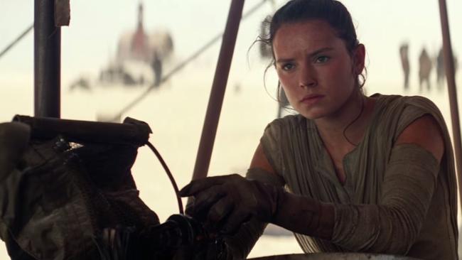 Newcomer Daisy Ridley in Star Wars: The Force Awakens trailer. Photo: Youtube
