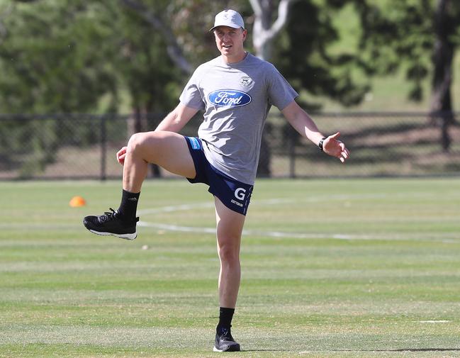 Mitch Duncan at Geelong training in November. Picture: Alison Wynd