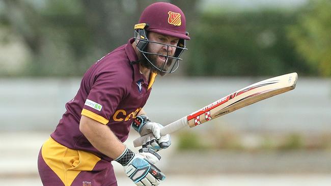 VSDCA: Cobug v Plenty Valley: Aaron Shellie of Coburg batting on Saturday, March 5, 2022 in Coburg, AustraliaPhoto: Hamish Blair