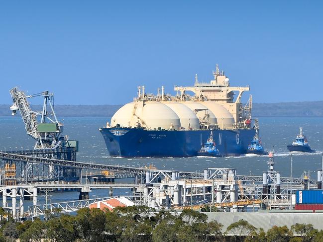 LNG Tanker arriving in Gladstone harbour.