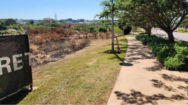 The proposed centre site facing north-east along Garamilla Bulevard.