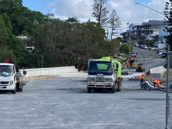 Construction of a new bridge over tiny Flat Rock Creek at Currumbin on the Southern Glitter Strip is dragging into its third calendar year. Picture: Greg Stolz