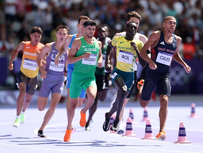 Peter Bol during the heats of the 800m. Picture: Michael Steele/Getty Images