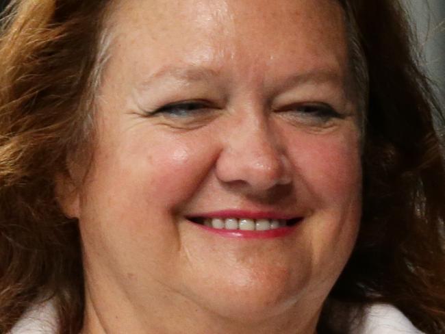 Gina Rinehart prepares to present the medals for theWomen's 200M Backstroke final at the 2015 Australian Swimming Championships in the Homebush Aquatic Center.Picture Gregg Porteous