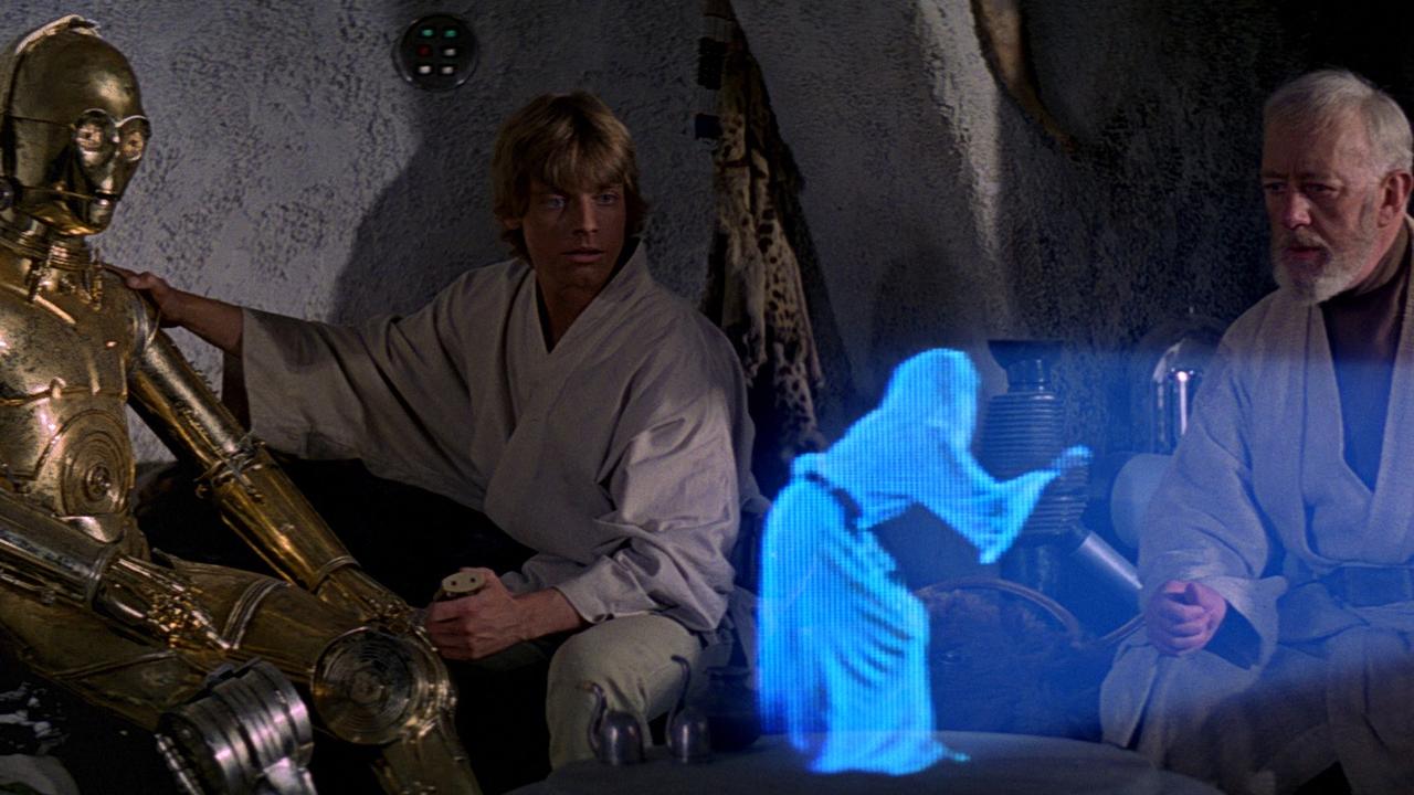 Some of the most famous holograms are in the Star Wars series of movies. This scene is from Star Wars Episode III.