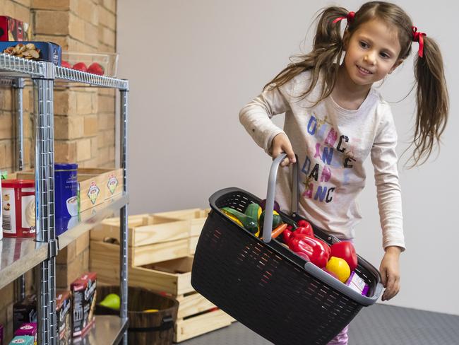 Kids can work in a supermarket at Interaxcity. Picture: Supplied.