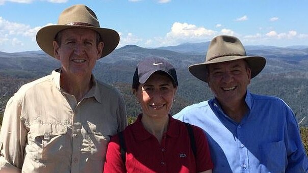 Gladys Berejiklian with Daryl Maguire and Barry O'Farrell.