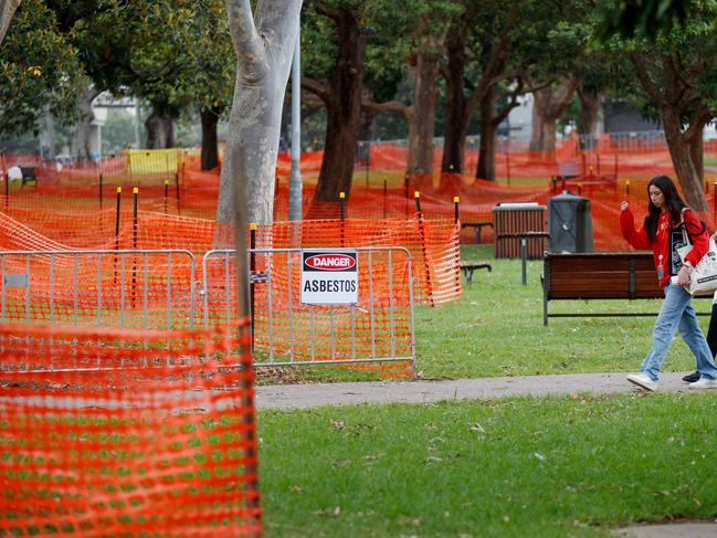 SYDNEY, AUSTRALIA - NewsWire Photos FEBRUARY 15, 2024:.A widespread asbestos contamination has now impacted a popular annual festival in Sydney. Mardi Gras Fair Day has been cancelled four days out from the event after asbestos was discovered in Victoria Park. Picture: NCA NewsWire / Nikki Short