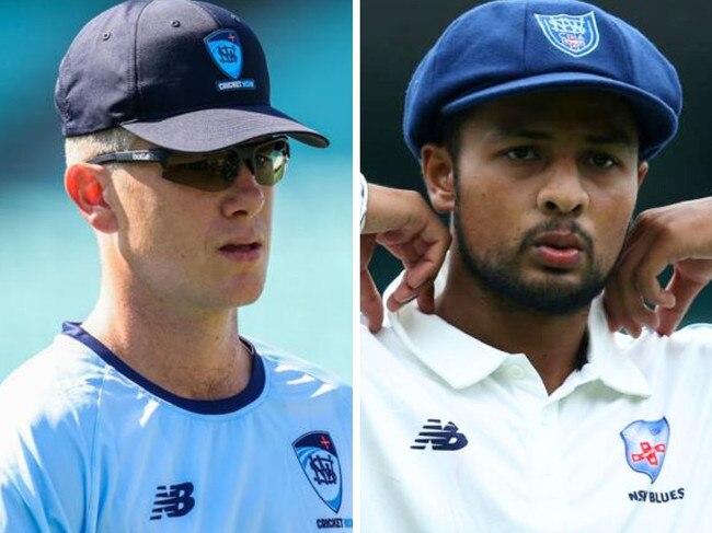 Adam Zampa and Tanveer Sangha. Photos: Getty.