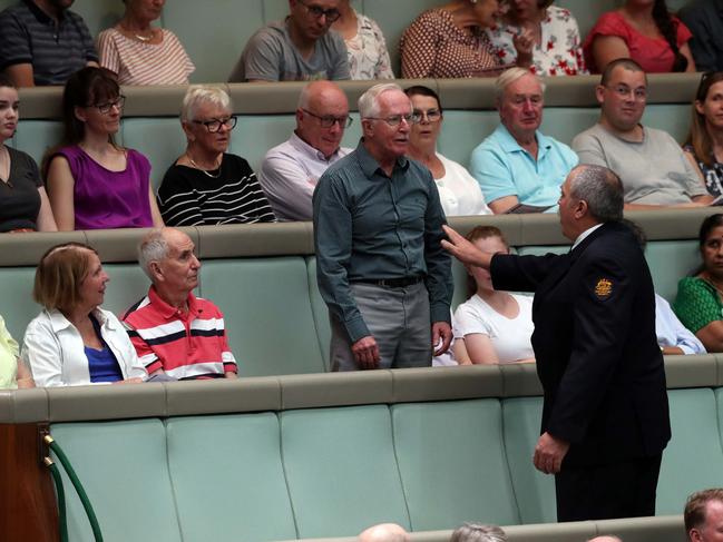 Protestors interrupted Question Time today. 