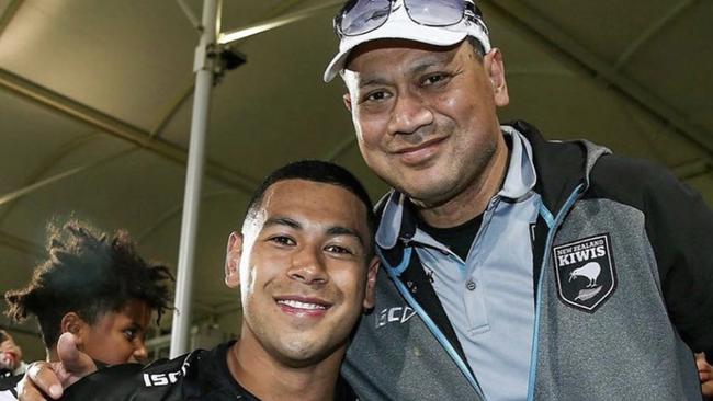 Jamayne Isaako with his dad Taai