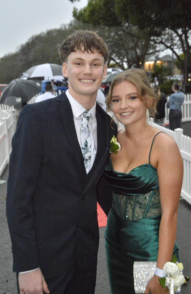 Sam Buckle and Davika Ebneter at Wilsonton State High School formal at Clifford Park Racecourse, Wednesday, November 13, 2024. Picture: Tom Gillespie