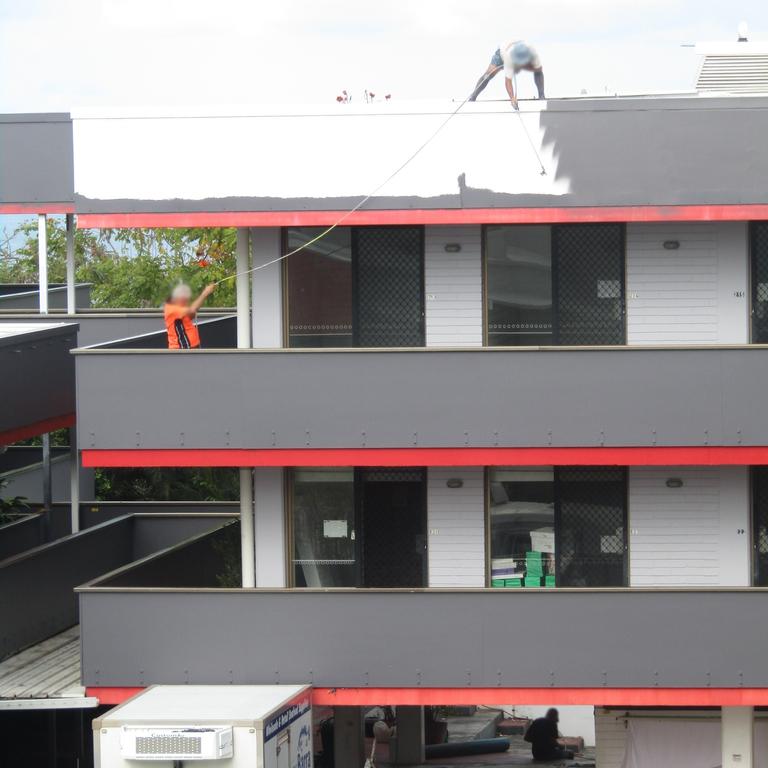 An alleged workplace height breach in Darwin in September.