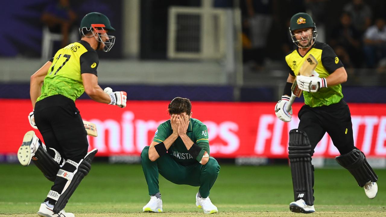 Shaheen Afridi was distraught. Photo by Alex Davidson/Getty Images