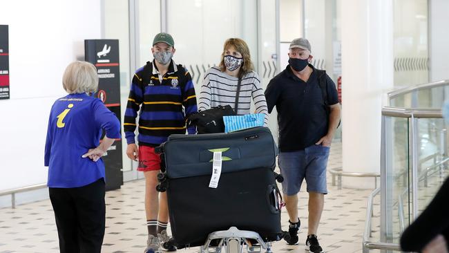 Passengers arriving into Brisbane International Airport from New Zealand. Picture: Josh Woning