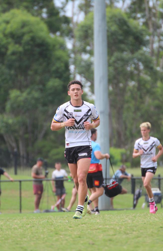 Adaquix Luke. Connell Cup under-17s action between the Souths Logan Magpies and Burleigh Bears. Saturday February 10, 2024.