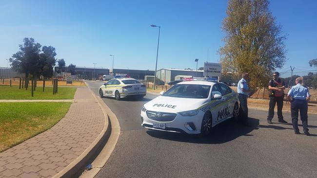 Yatala Labor Prison went into lockdown earlier on Saturday. Picture: Andrew Hough