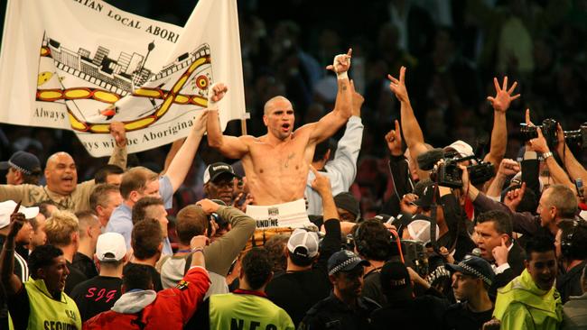 Mundine after beating Danny Green at Aussie Stadium in 2006.