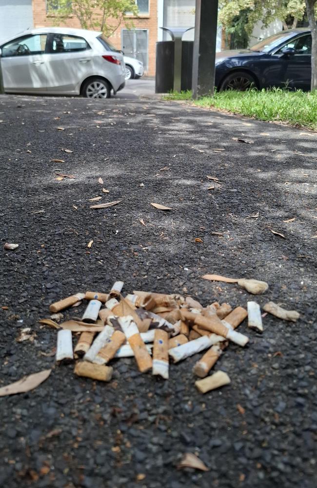 Picture of cigarette butts has angered Australians. Picture: Reddit/u/biganddelicious