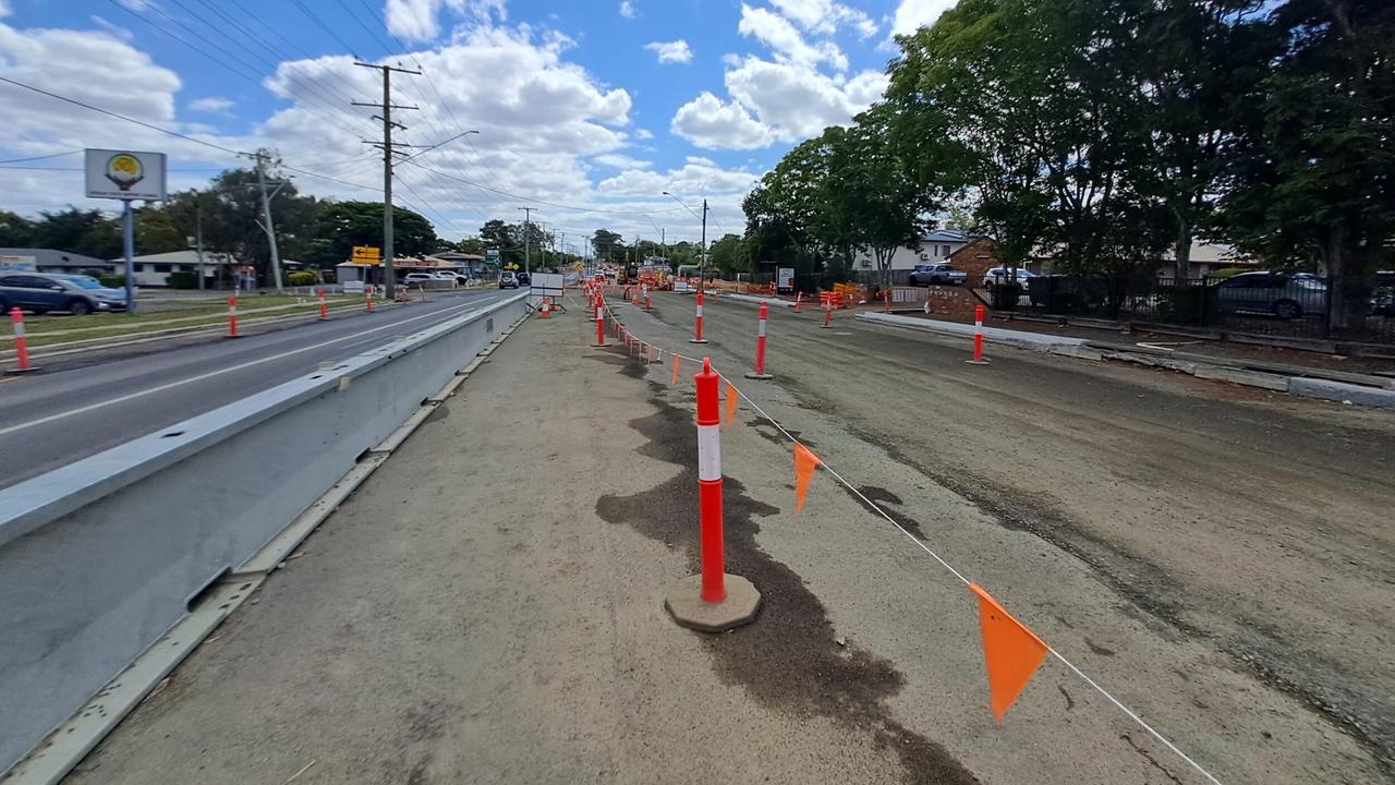 Construction work on a road in Ipswich’s eastern suburbs has recommenced after council were forced to take back ownership of the project. Picture: Ipswich City Council.