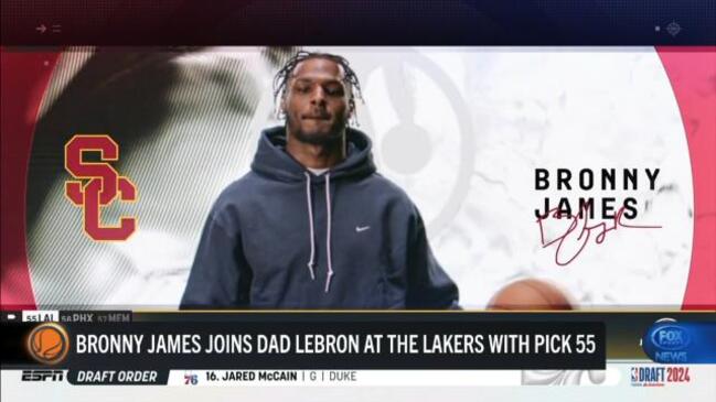 Lakers select... Bronny! Joins dad in LA