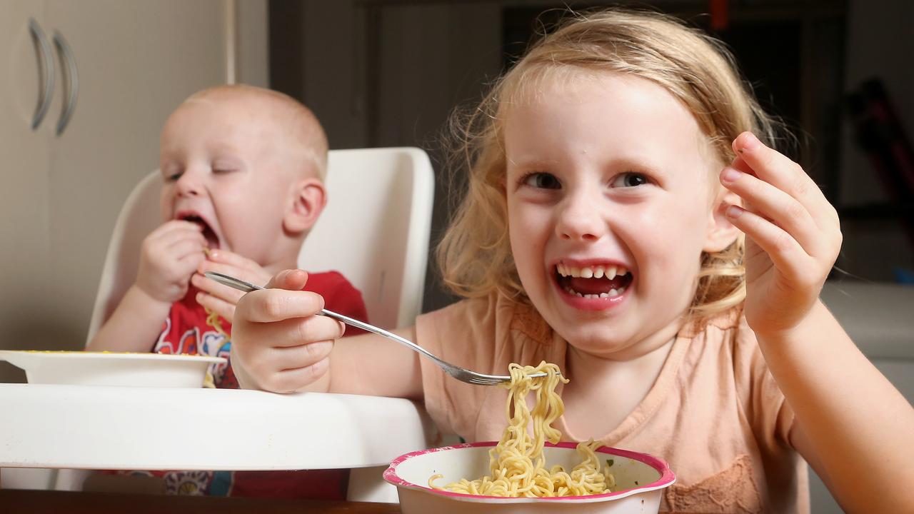 Instant noodles have long been a quick and easy snack for kids. Picture: Jono Searle.