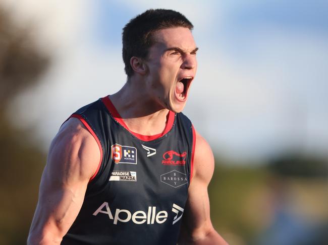 SANFL Round 5 Port v Norwood - Nick Lowden gets Norwood back within a kick in the last few minutes Picture: Cory Sutton