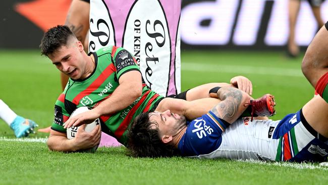 Lachlan Ilias is set to sign a long-term extension at the Rabbitohs. Picture: Bradley Kanaris/Getty Images