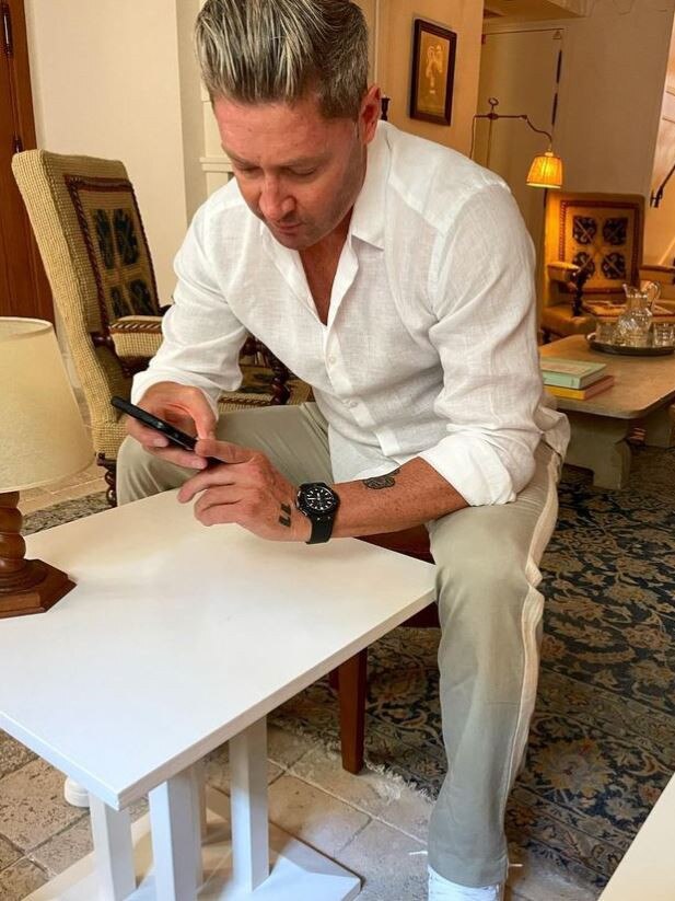 The former cricketer is a big fan of a white linen shirt and high-end white T-shirts.