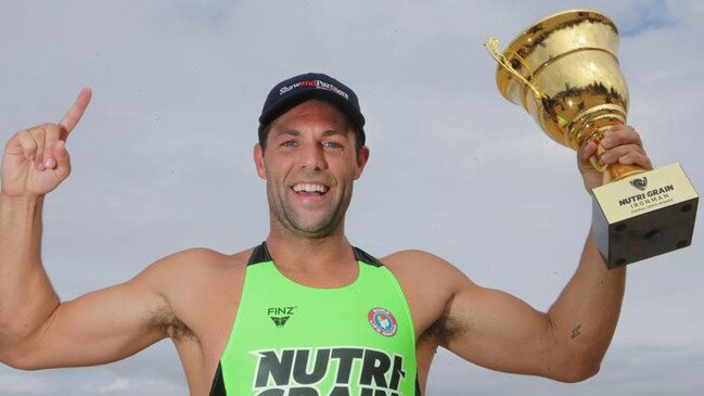 Northern beaches athlete Kendrick Louis after winning the last Nutri-Grain ironman crown. Pic: HarvPix