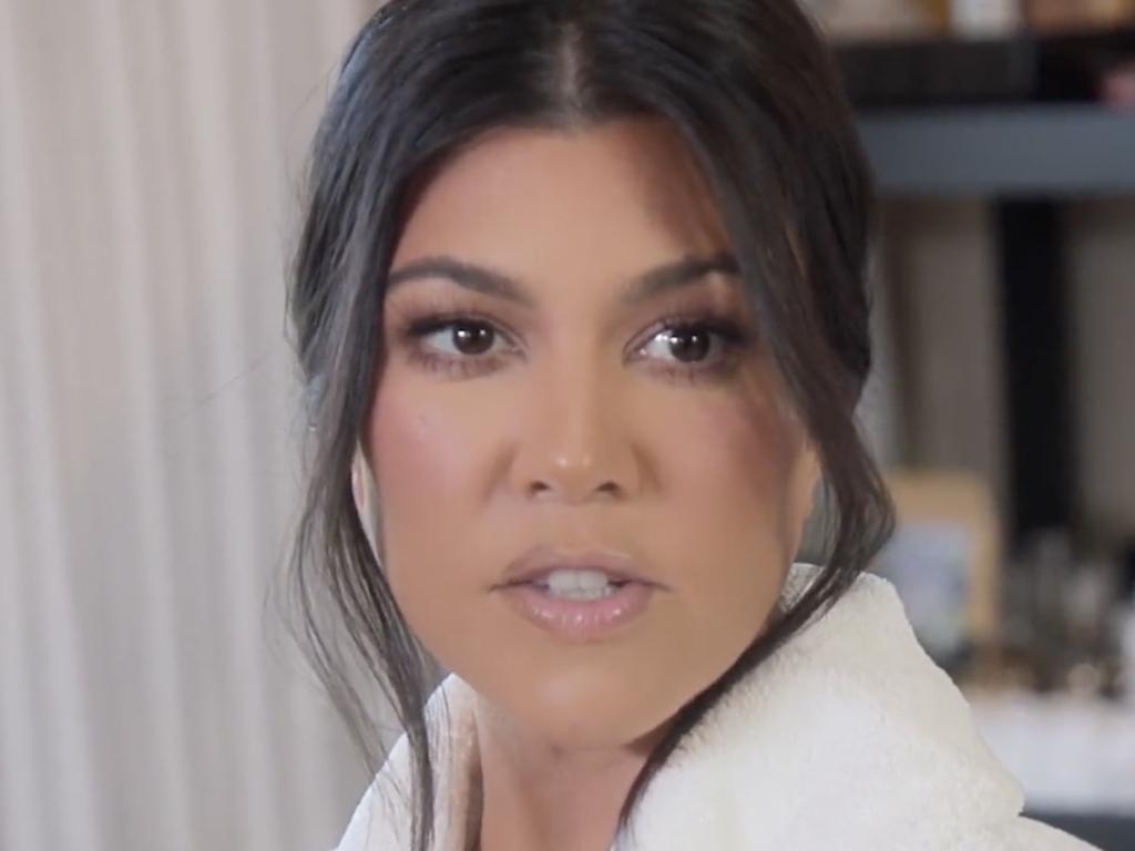 Kourtney on the family's Hulu reality show, <i>The Kardashians</i>.