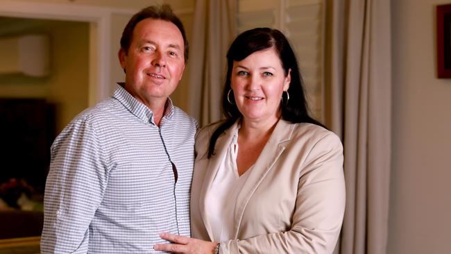 Raimond and his wife Donna, who reminded him to take a lifesaving test. Picture: Angelo Velardo