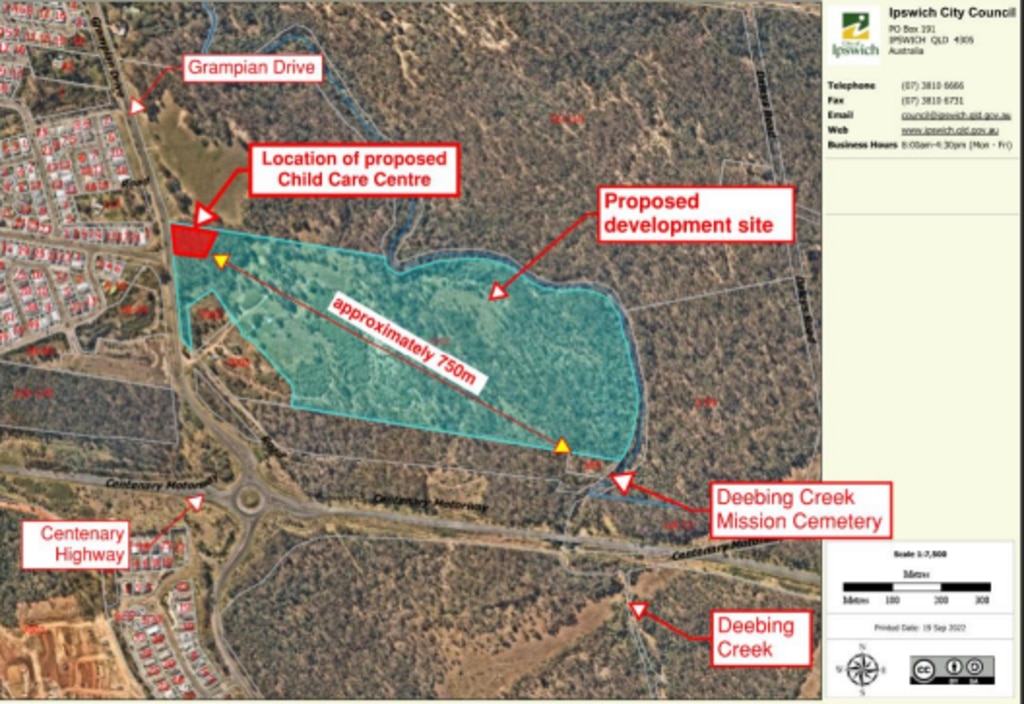 Planning documents from Ipswich City Council show the proposed childcare development at Deebing Creek.